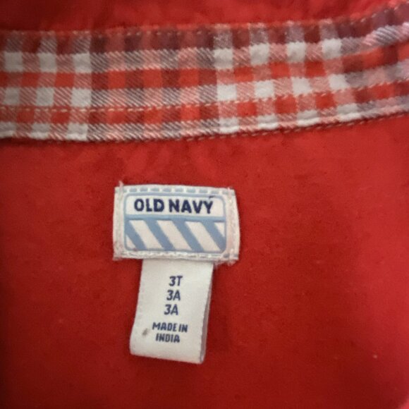 Old Navy Red Long-Sleeve Button-Down Shirt size 3T - Picture 10 of 11